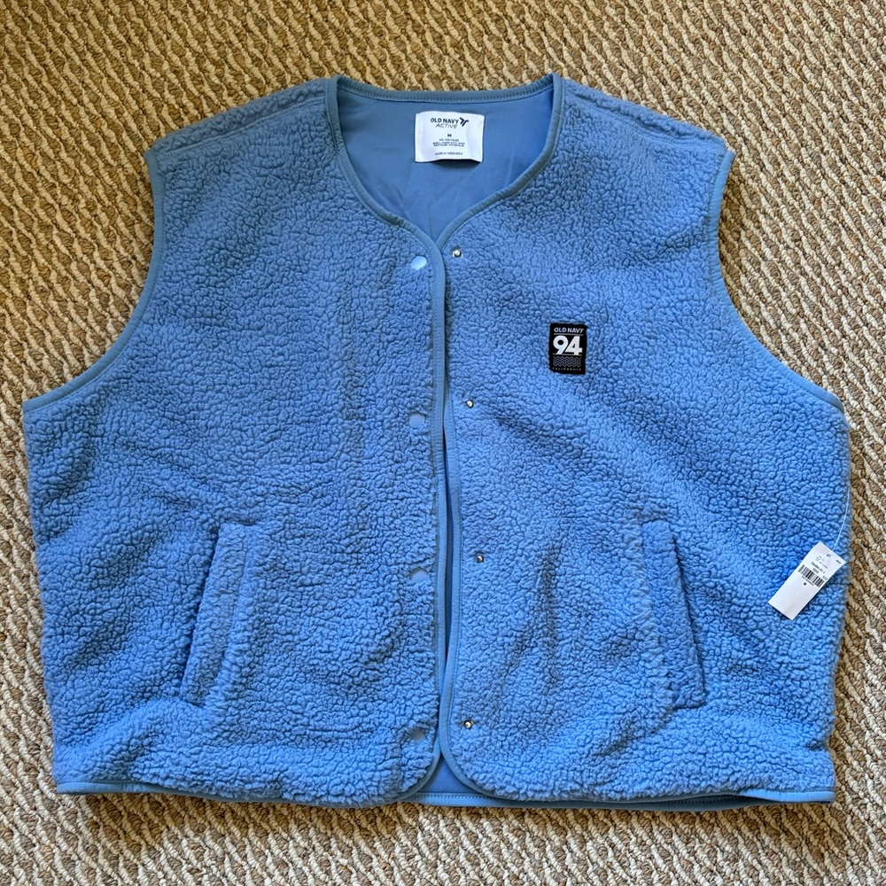 Old Navy 94 Light Blue Sherpa Vest